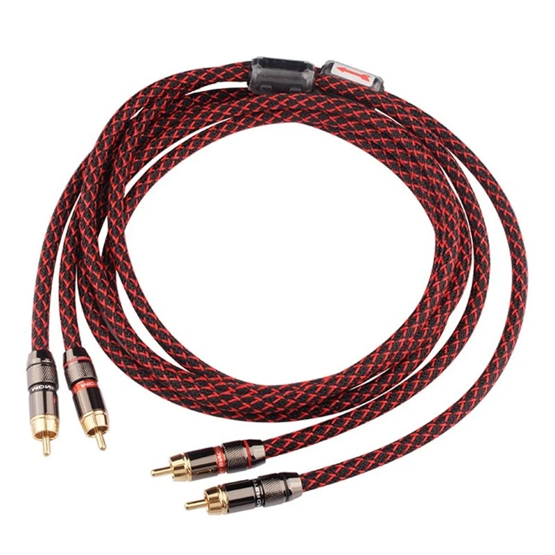 [EYEL!NEW!】 1-Meter Copper RCA-Audio Cable - Interference-Resistant Hi-Fi Signal Cable For Turntables, Tvs, DVD Players, And
