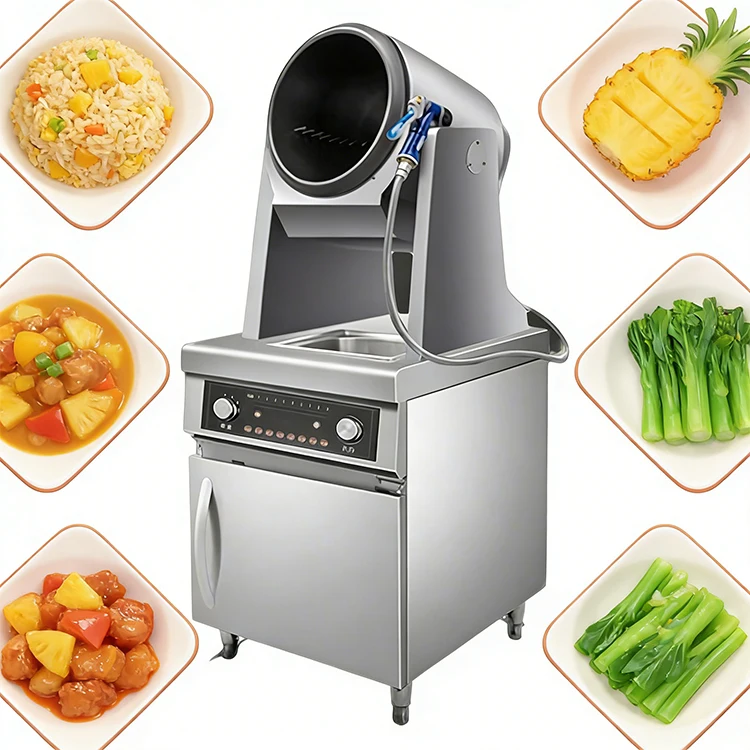 Fermented Food Cooking Machine Automatic Stir Fryer with Steel Construction for Kimchi Sauerkraut Tempeh Dishes 3.5kg/h Capacity
