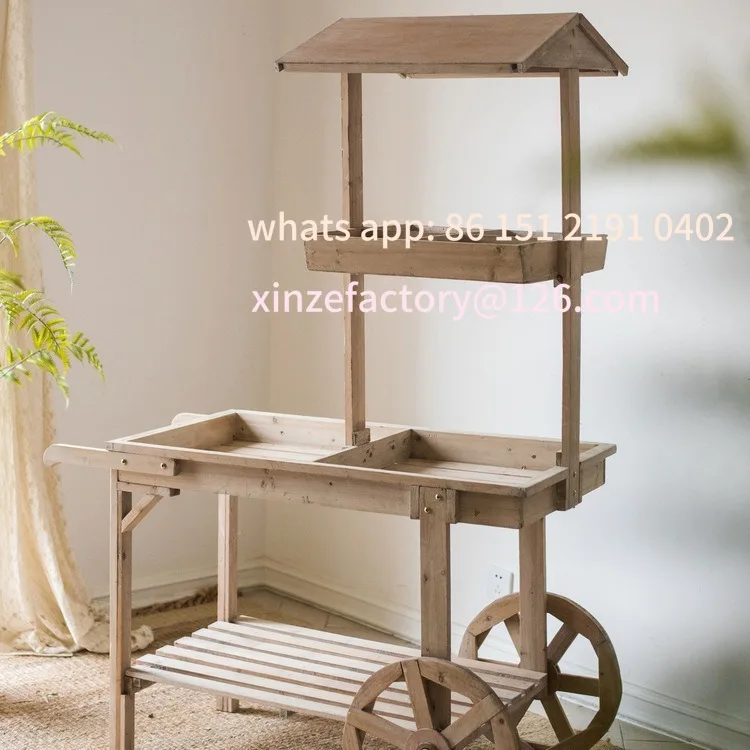 

Customizable street stall push solid wood float rack