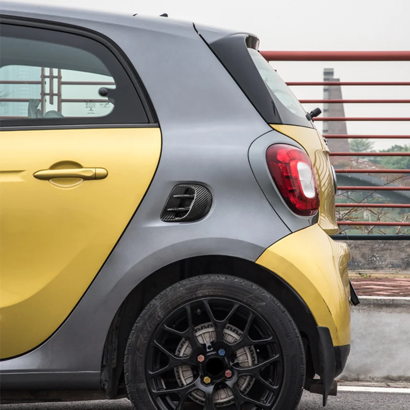 Carbon Fiber Exterior Car Side Fender Air Vent Cover Trim for Smart 453 Fortwo Forfour Air Flow Grill Outlet Intake Sticker Trim - view 6