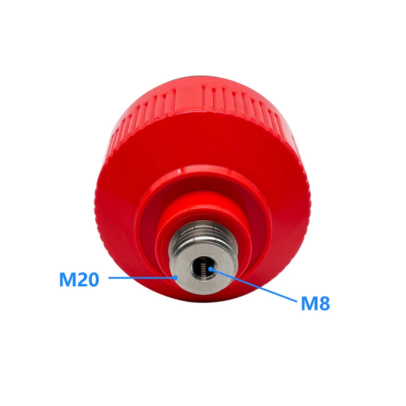 M8 Thread Red Waterproof Prism Replace M20 With Aluminum Stud For NIKON South Total Station And Other Brand Prisms