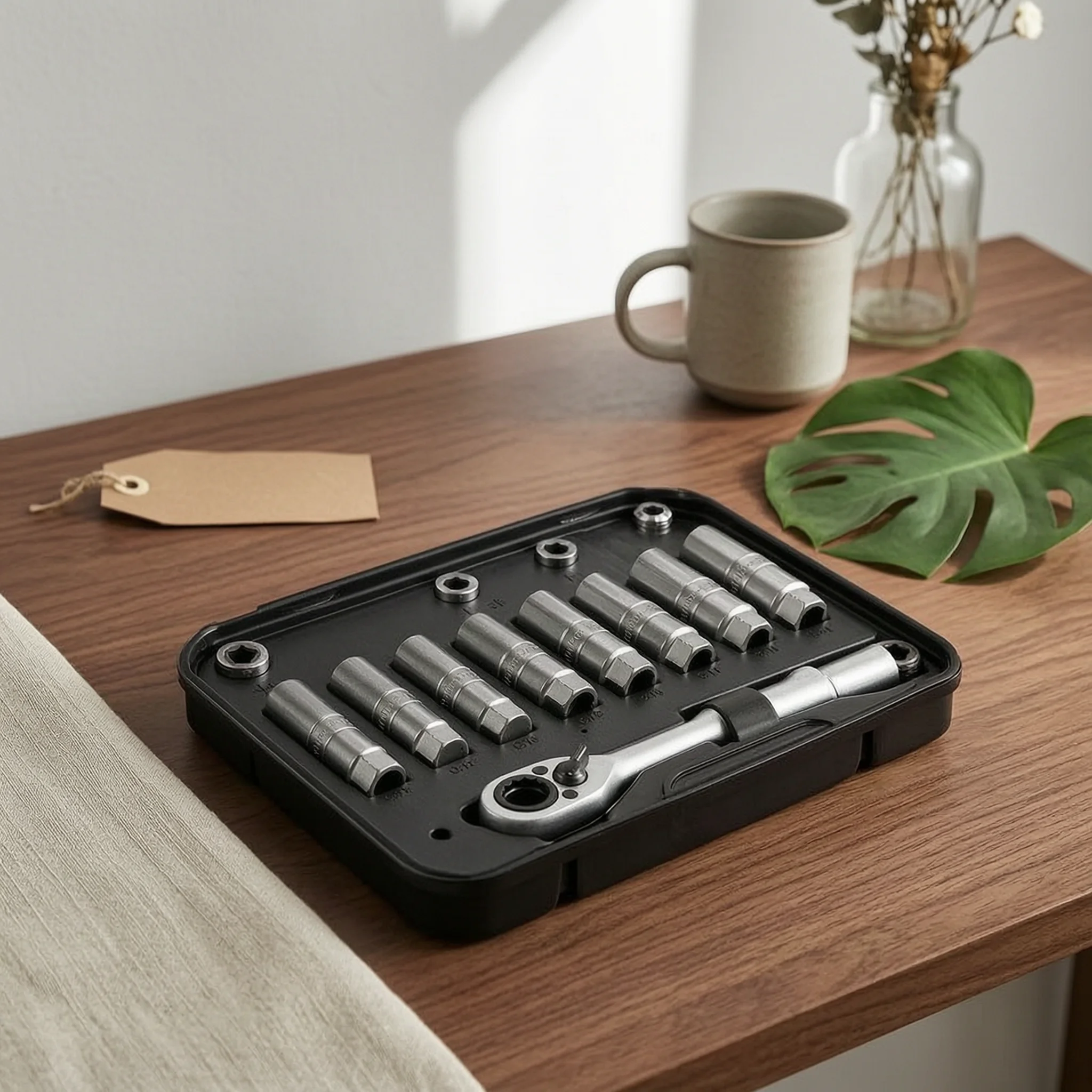 Strut Tool Kit Corrosion-Resistant Shock Absorber Socket Set Damping System Tool Set Heavy-Duty Strut Nut Socket Heat-Treated