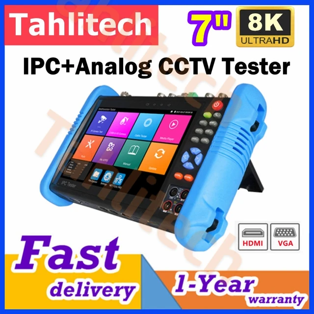 Ulepszony IPC-9800 CLMOVTADHS-Pro IPC Tester CCTV 8MP AHD CVI TVI Kamera 8K H.265 Tester kamery IP 7'' IPS Wejście VGA
