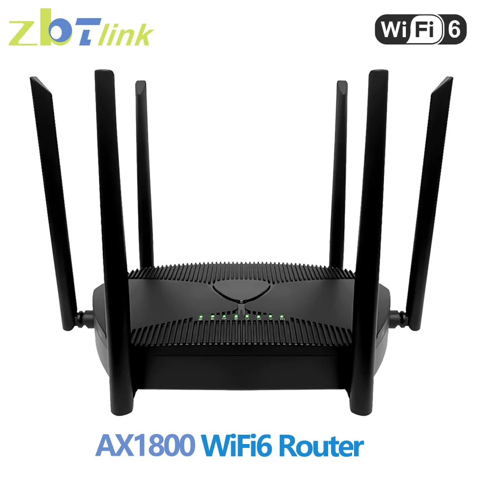 Zbtlink Clearance Wifi Router 1800Mbps WIFI6 Dual Band 5ghz 128MB Flash 512MB RAM 1000Mbps LAN High-Gain Antenna Wi-Fi Router