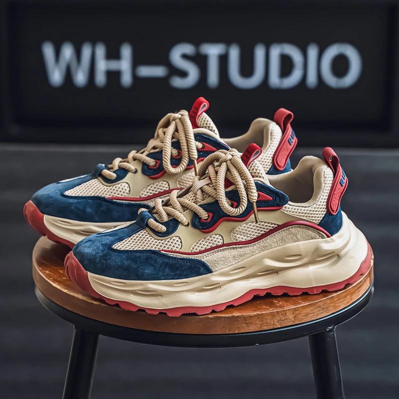 

2025 new breathable mesh running shoes, men's anti-slip and wear-resistant hiking shoes, anti-slip student casual shoes