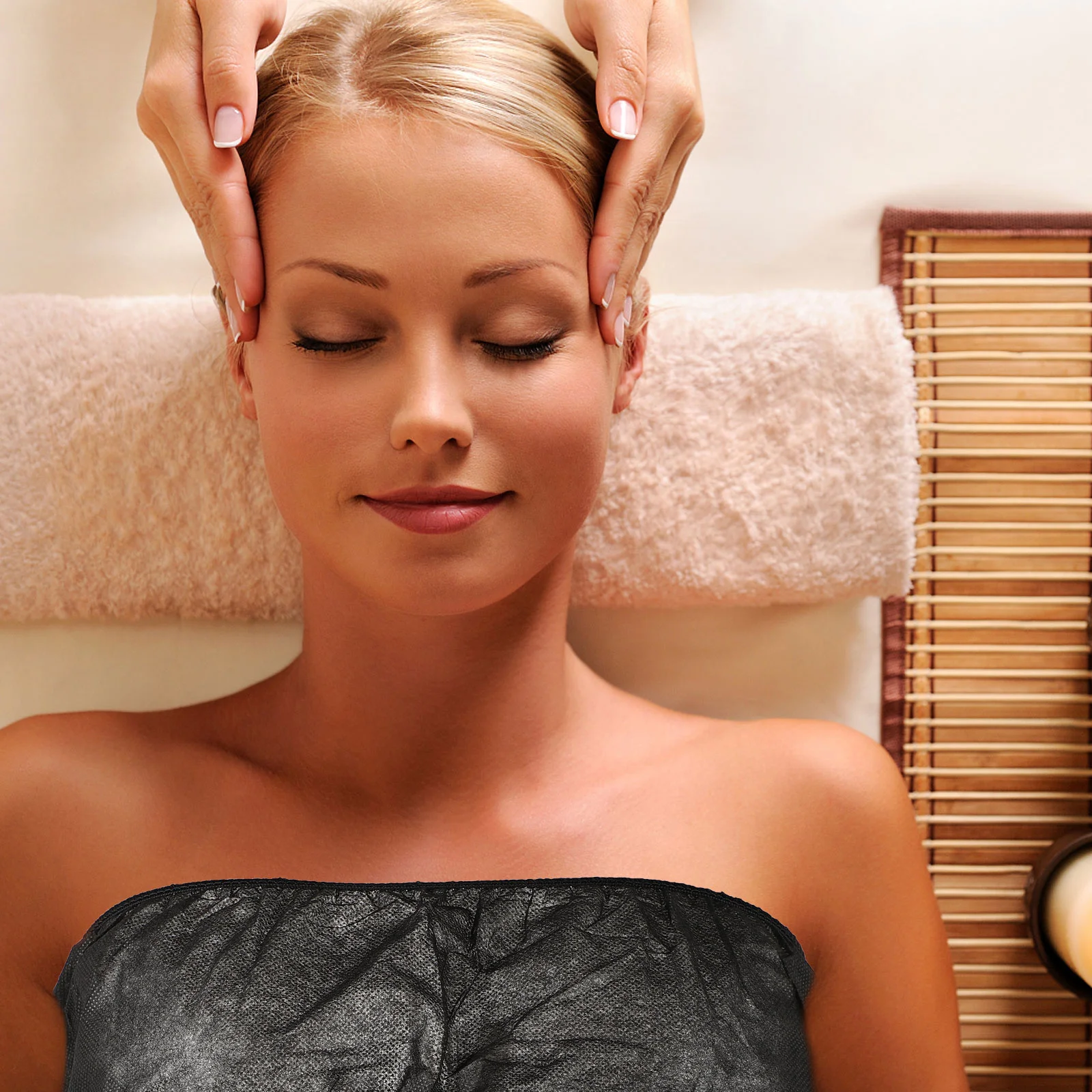 15 個汗サウナ下着使い捨て黒不織布ストラップレス美容院ブラジャー女性用使い捨てブラジャー