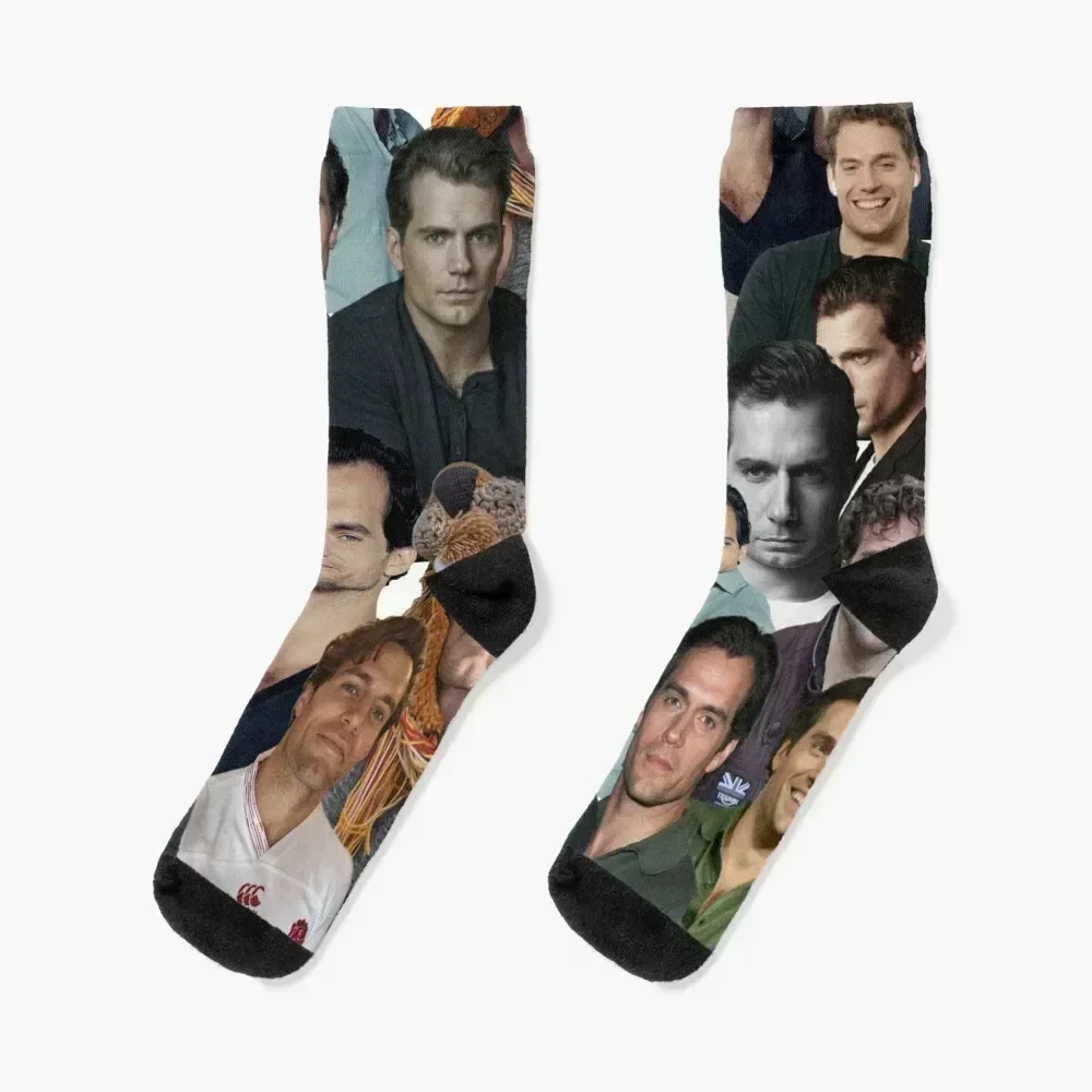 

henry cavill photo collage Socks kawaii Wholesale Toe sports floral Socks Woman Men's
