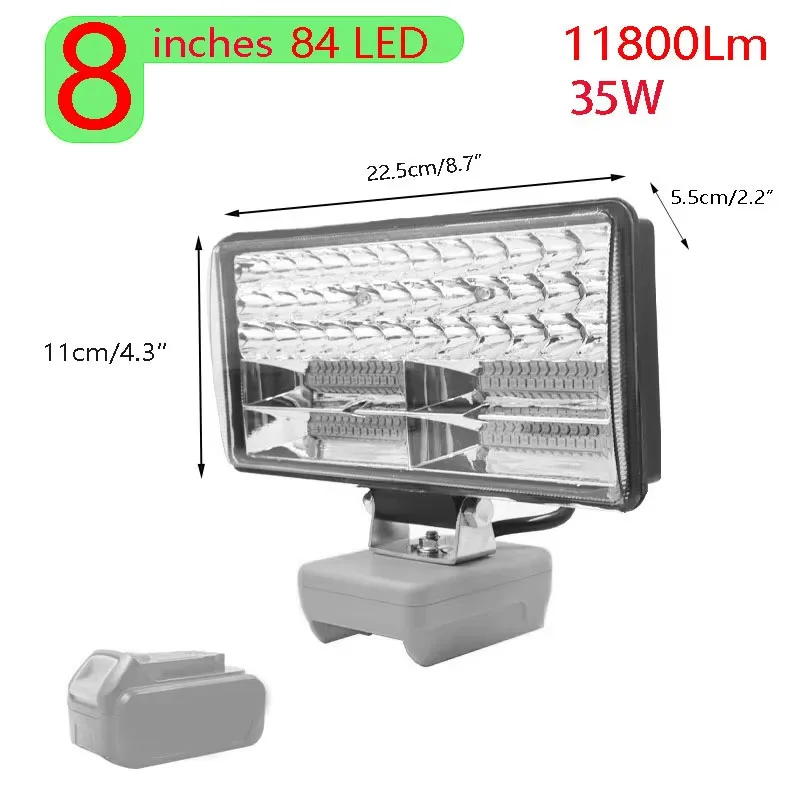

LED Work Light For Dewalt 18V 20V Outdoor Tools Flashlight For Dewalt Li-ion Battery DCB183 DCB206 DCB609