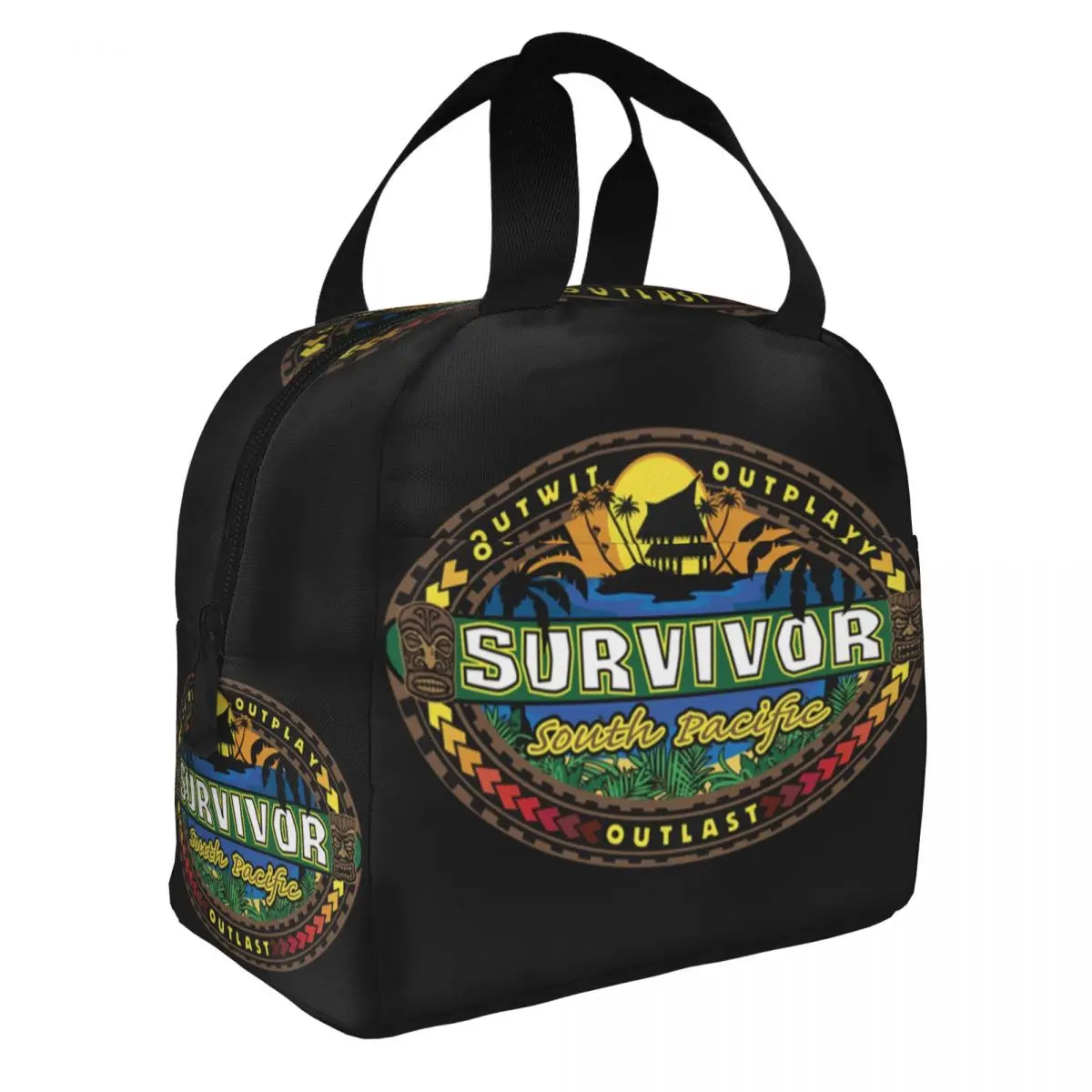 Custom Reality TV Survivor South Pacific Lunch Bag Women Thermal Cooler Insulated Lunch Boxes for Adult Office