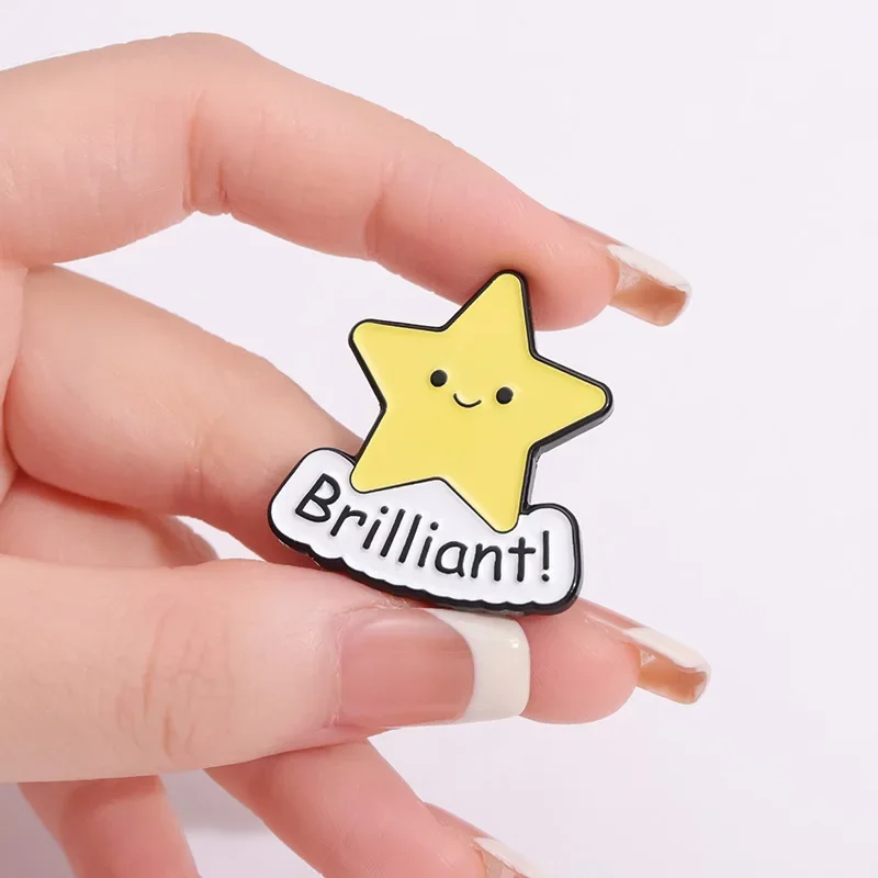 bee cat watermelon lucky star Enamel Pins Custom Brooches Bag Clothes Lapel Pin Badge Animal Jewelry Gift for Kids Friends