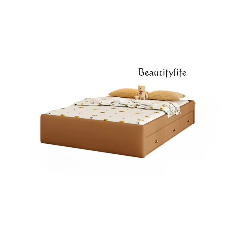 X36 Rainbow High Box Storage Bed Air Pressure Box Storage Tatami Room With Fence