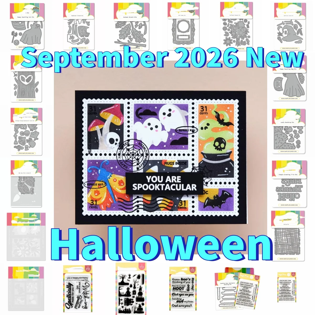 Halloween 2026 New Sunflower Dog Owl Metal Cutting Dies Clear Stamps Stencil For DIY Scrapbook Diary Decoration September