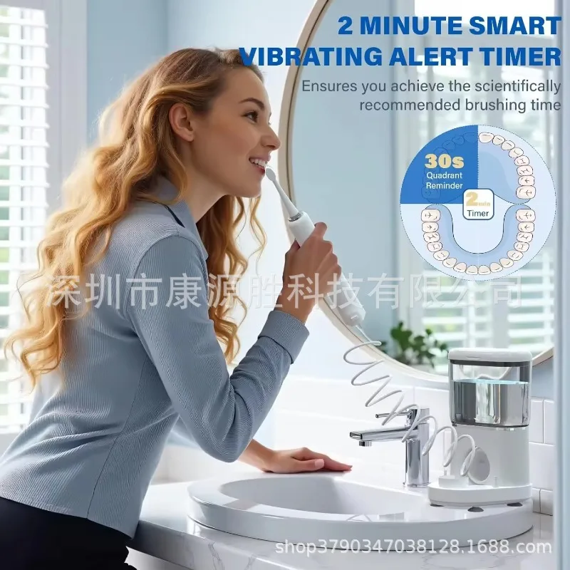 2‑In‑1 Electric Toothbrush & Water Flosser Combo, Portable Oral Irrigator Teeth Cleaning Machine, Household Dental Care Washing