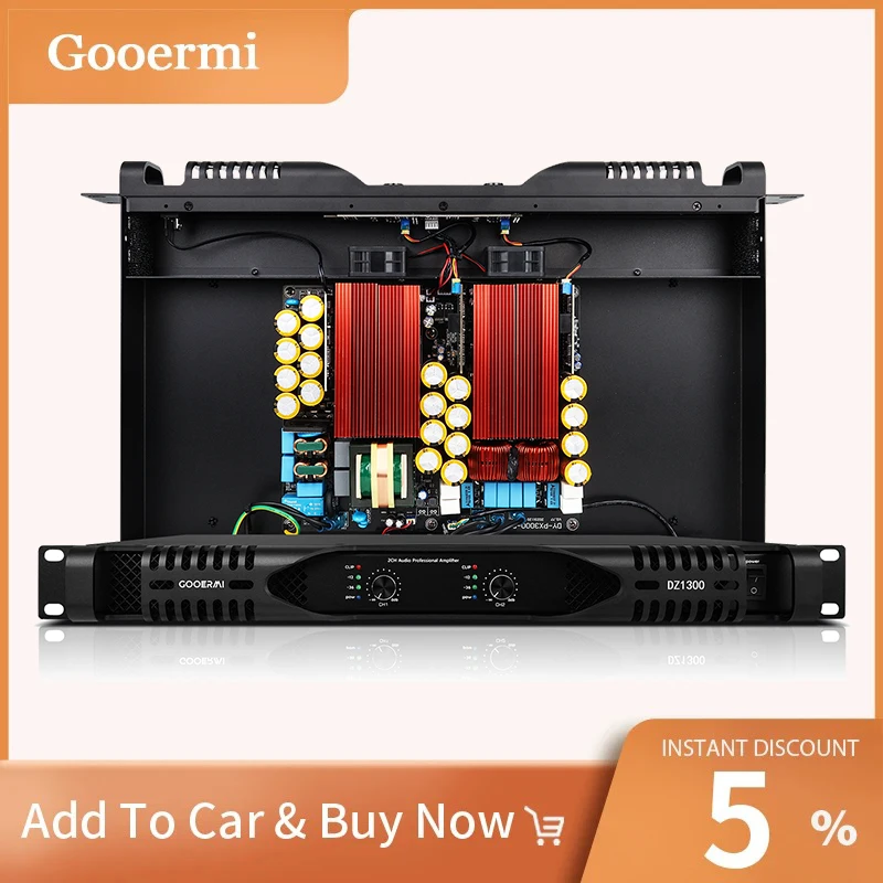 Gooermi DZ1300 1U مضخم رقمي 2 قناة 2*2000 واط مكبر كهربائي نظام صوت ستيريو برو الصوت فئة D مكبر للصوت للمرحلة #1