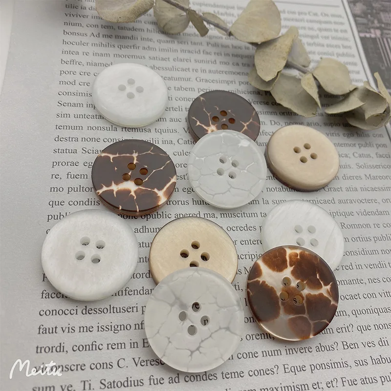 جديد البرق نمط الكراك أربعة العين الراتنج دعوى معطف سترة واقية اكسسوارات الديكور زر