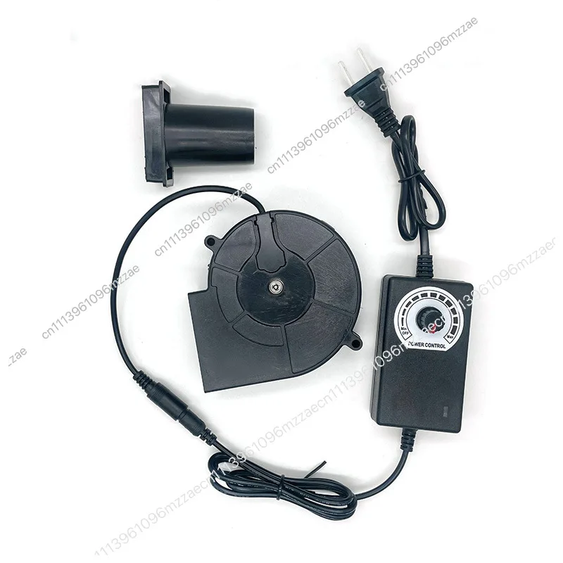 9733 Turbine Blower 12V Small Waste Oil Stove Firewood Stove, Speed Regulated BBQ Stove, Air Conditioning Fan