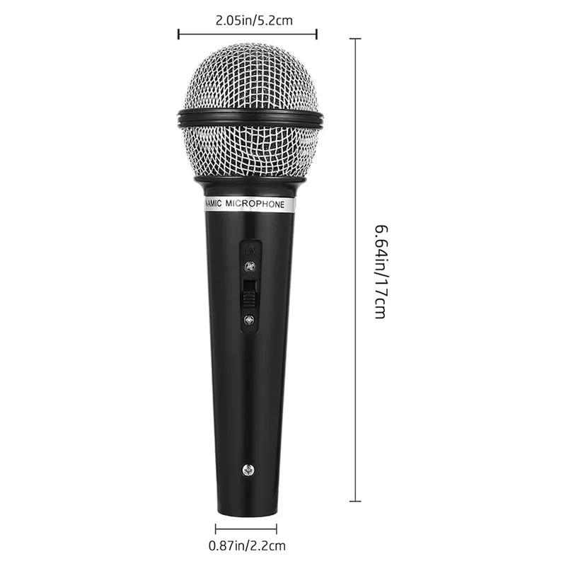 音楽誕生日コスチュームプレイマイク小道具、プラスチックごっこ遊び小道具2個用