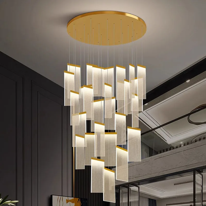 

Modern home decor led lights pendant light lamps forstaircase Chandeliers for living room hanging light indoor lighting