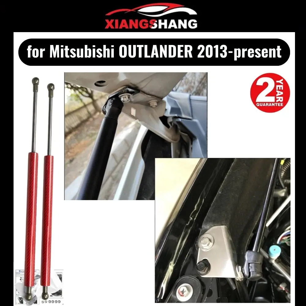 

for 2013-Mitsubishi OUTLANDER PHEV GG2W SUV Front Bonnet Hood Modify Gas Struts Carbon Fiber Spring Damper Lift Support Absorber