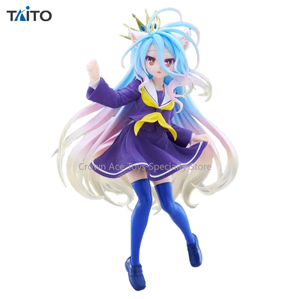 

TAiTO Coreful No Game No Life Shiro Cat Ear School Uniform Ver. 18cm Collectible Model Ornament Action Figure Trendy Toys Gifts