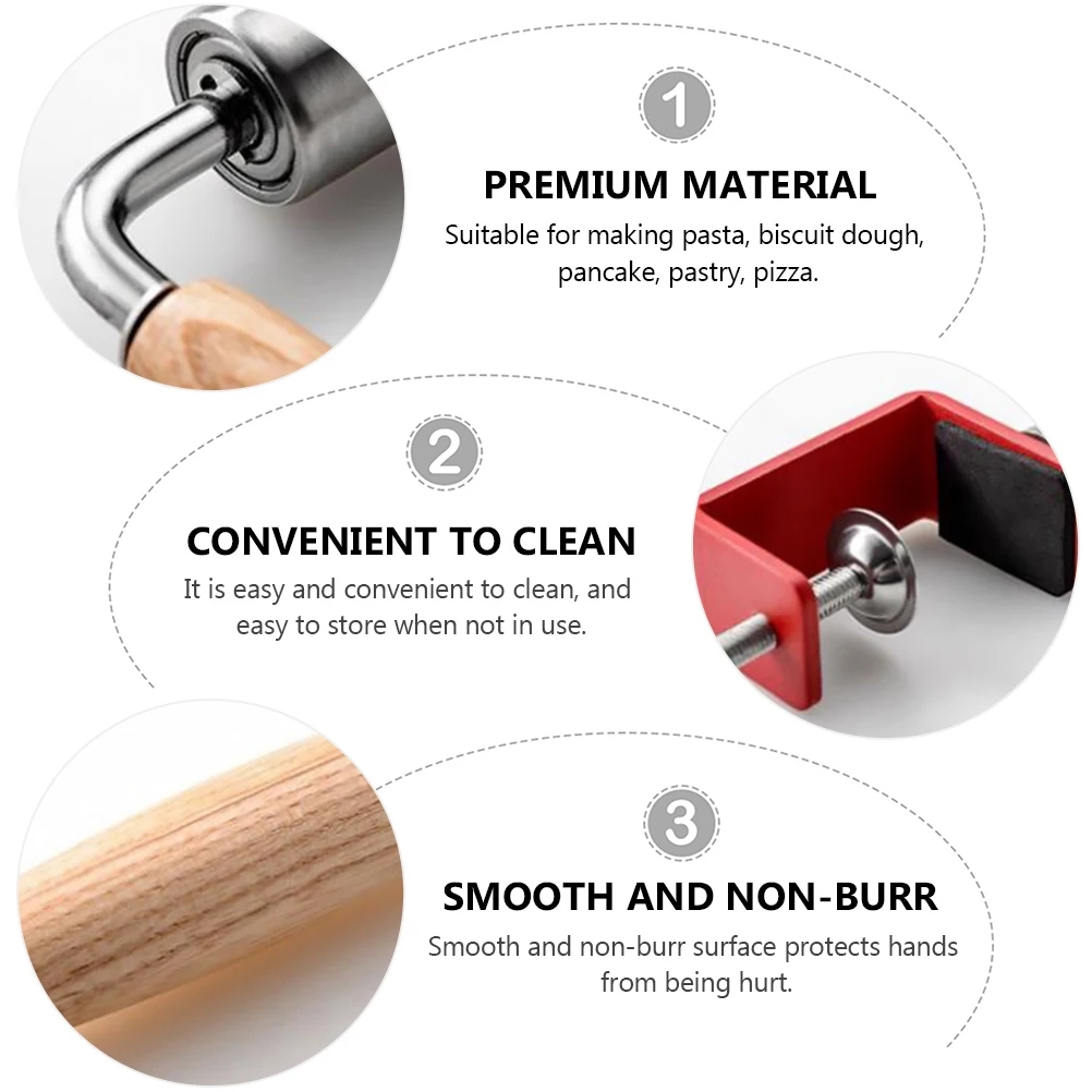 

Stainless Steel Rolling Pin Multifunctional Dough Roller For Baking Kitchen Utensils Pizza Pastry Cookie Tool Non-Stick