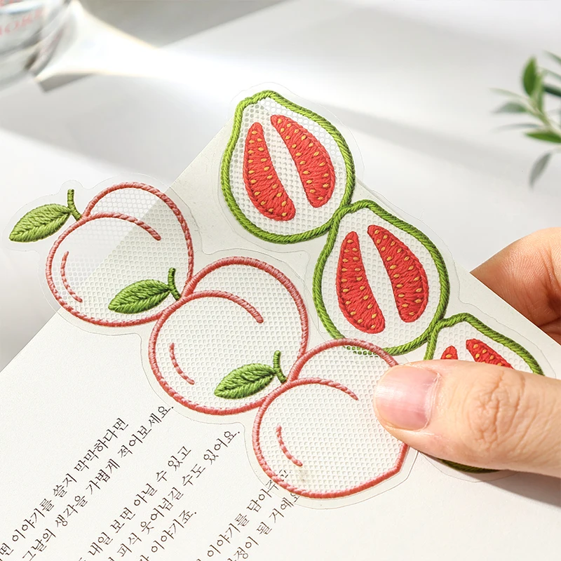 JIANQI 10pcs PET Fruit Stickers for Notebooks Phone Stickers Scrapbooking Supplies DIY Junk Journals Decor Stickers
