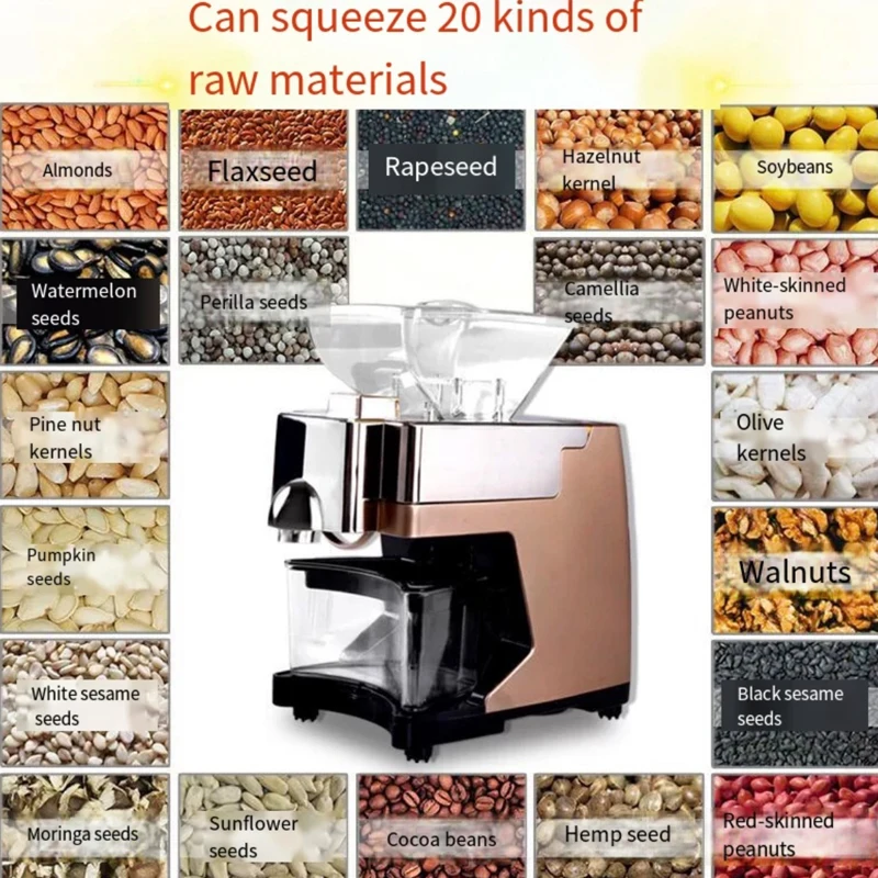 Oil Press Machine Commercial Home Automatic Tntelligent Multi-Functional Cold And Hot Peanut Squeezer