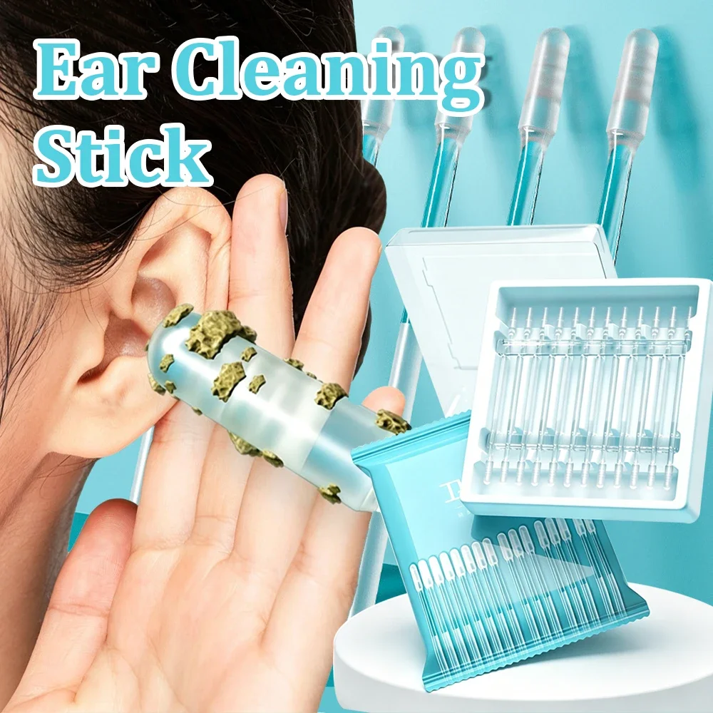 24Pcs Ear Wax Cleaner Silicone Ear Wax Remover Sticky Ear Picks Disposable Adhesive Earpick Reusable Ear Cleaner for Kids Adults