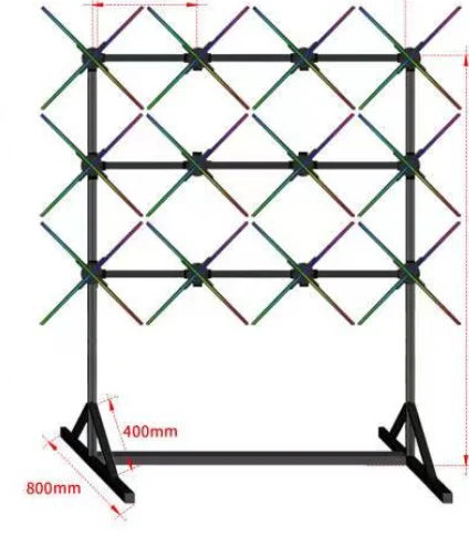 12 pcs 65cm fan splicing together + stand