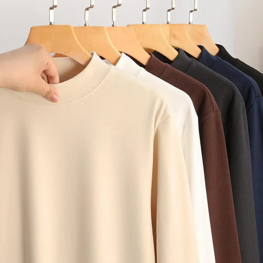 

2025 терморубашка для мужчин и женщин, удобная зимняя рубашка с длинным рукавом и круглым вырезом, утолщенная футболка, теплая футболка, пуловер, осенняя футболка