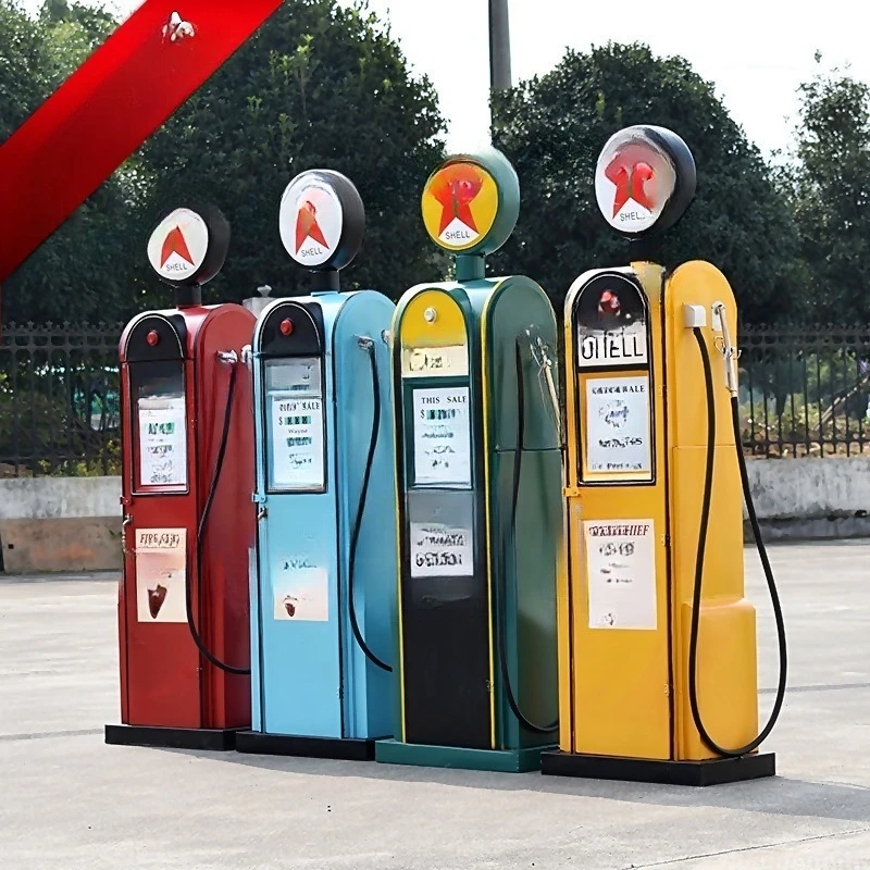 Fuel dispenser model ornaments, handmade storage cabinets, wine cabinets, creative home craft soft decorations