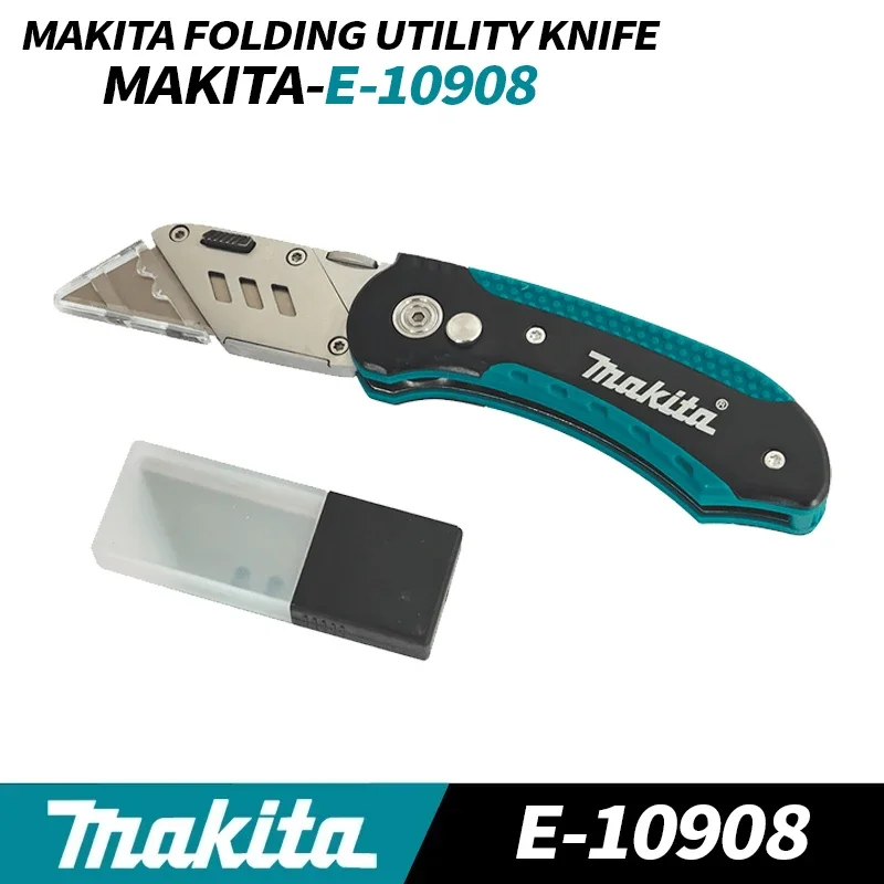 Makita E-10908 Utility Folding Knife Wood Handle Knife Pipe Cutter Pocket Knife  Paper Cutter Blade Unpacking Cutter Tools