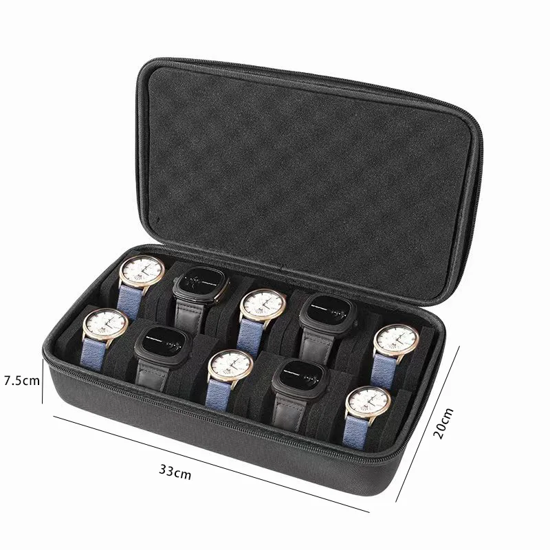 EVA Watch Storage Box Organizer for Wristwatches Smart Accessories Watches Data Cable Storage Zippered Bag Portable Travel Case view 3