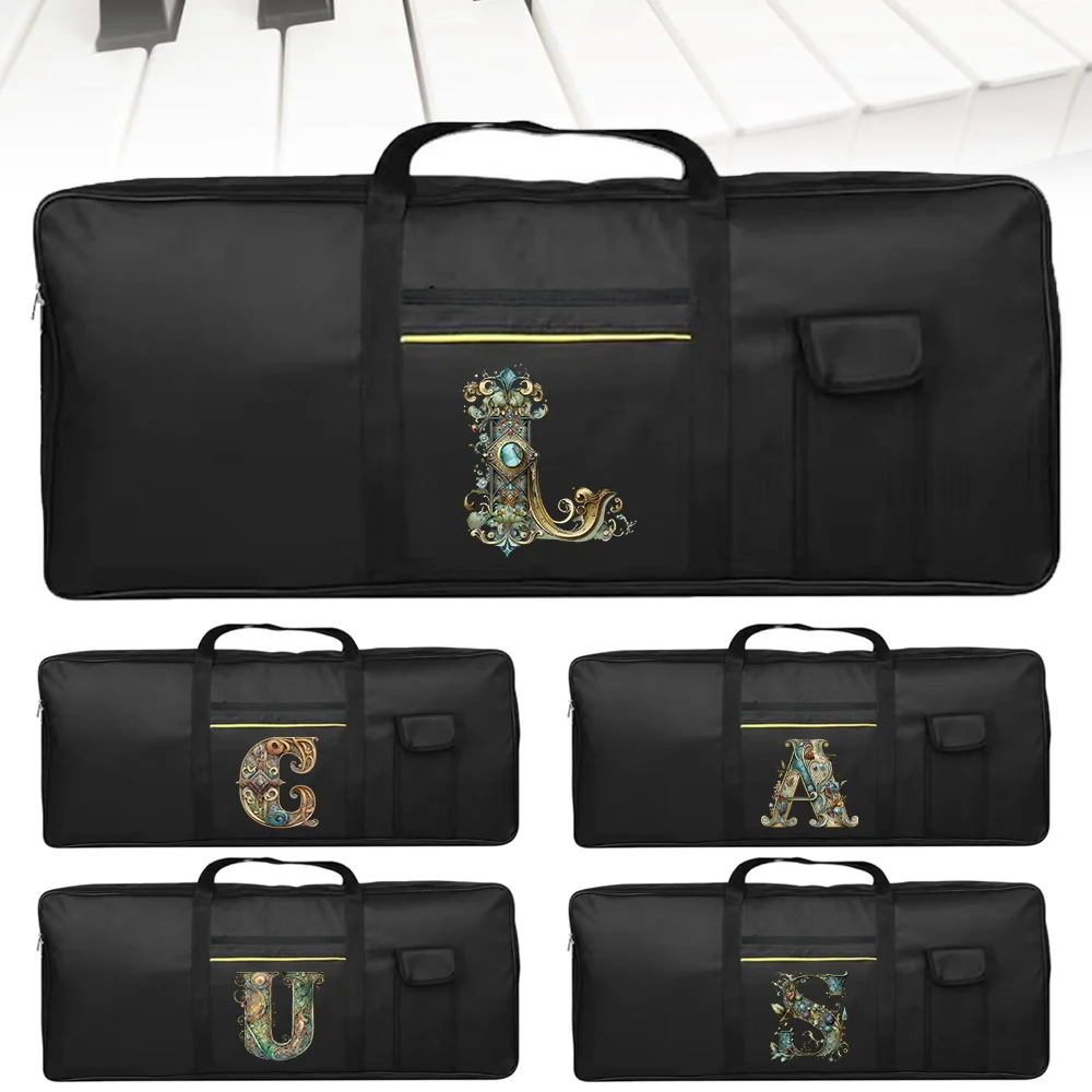 

Durable Zipper Handbag Electronic Organ Bags Graphic Letter Series 61 Keys Electronic Keyboard Bag Instruments Accessories