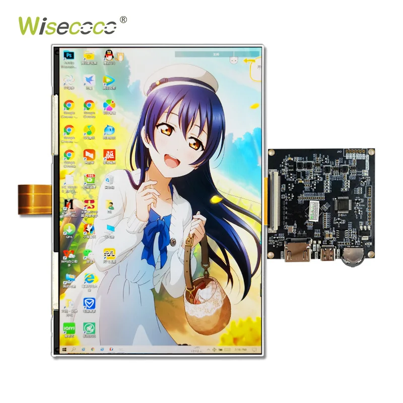 Wisecoco 8.9 Inch 2560x1600 2k IPS Lcd Display For Video Door Phone 16:10 TFT Module Pad Tablet Screen 60hz USB C Driver Board