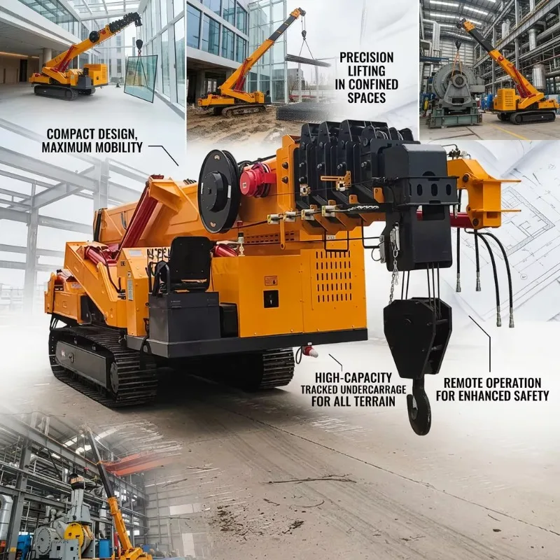 Support Customized Fully Automatic Remote Control 14ton Hydraulic Spider Crane High-altitude Indoor Operation Elevators
