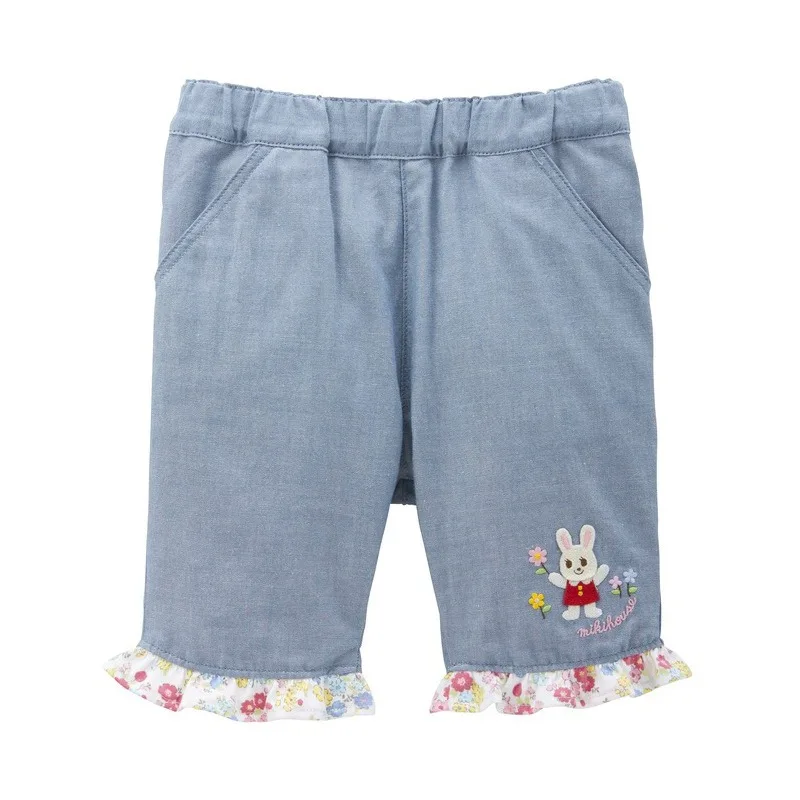 Summer Girls  Shorts Cartoon Rabbit Lace Pants Kids Casual Short  Girl  Pant  Baby Clothes Children's Capris Pantalones