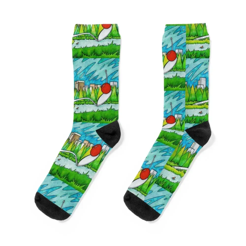 Spoonbridge and Cherry Sculpture Socks new year Crossfit Men's Socks Luxury Women's