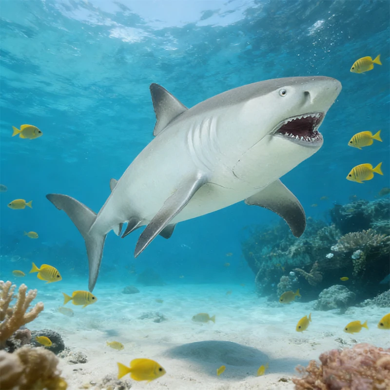 شخصية سافاج مارين سي لايف ميغالودون، حيوانات المحيط الكلاسيكية، نموذج سمكة القرش الكبيرة، مجموعة من البولي فينيل كلوريد، هدية للأطفال #3