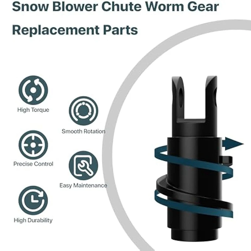 ABRW Snow Thrower Chute Worm Gear 585196MA, Replacement Rotator for Murray B&S Snowblower Models