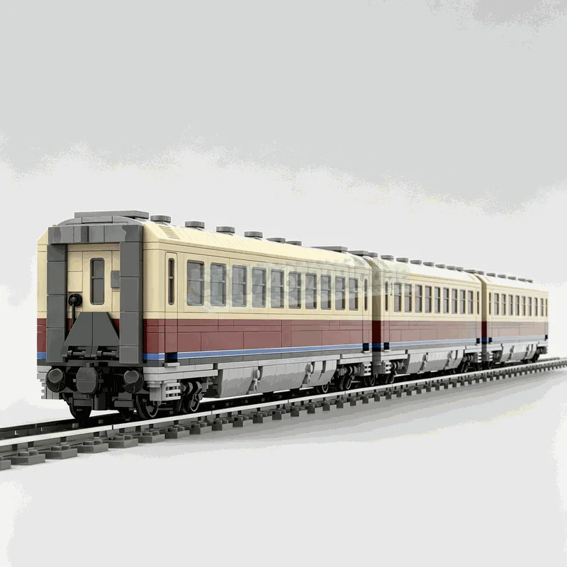3156PCS Highspeed Train VT18.16.10 Extension Set MOC City Railway Passenger Wagon Model Custom Building Blocks DIY Assembly Toy