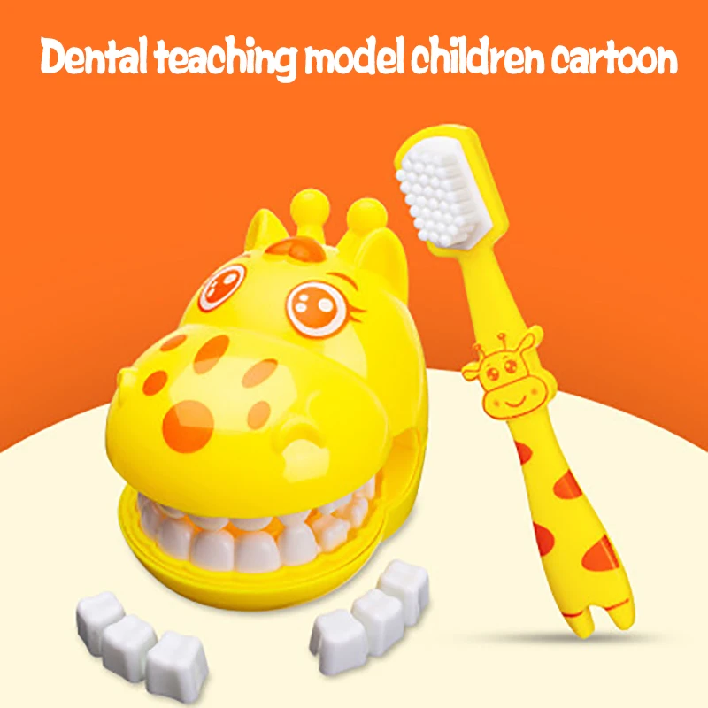 4pcs Kids Pretend Play Toy Dentist Check Teeth Model Set Educational Learing Toy