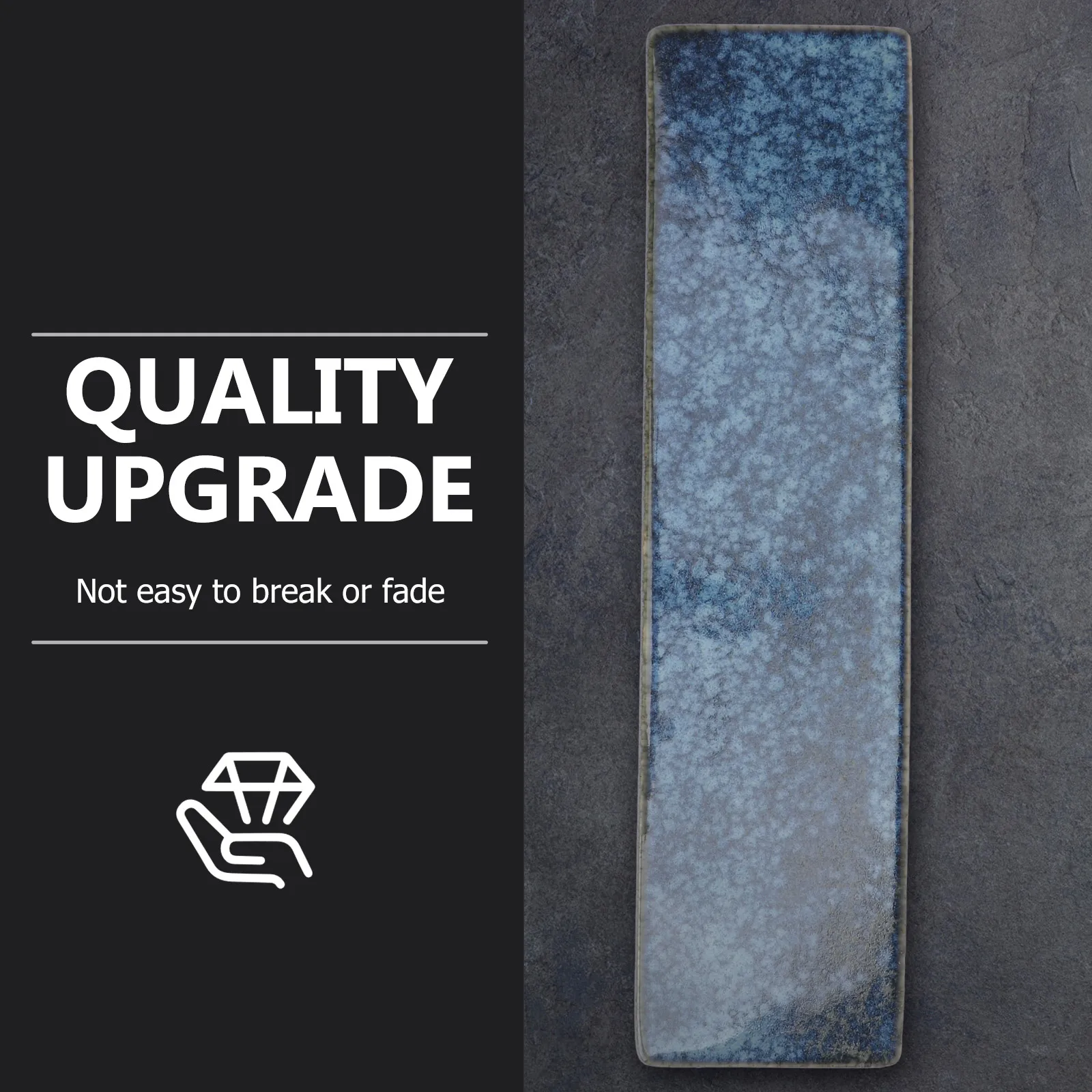 

Eco Friendly Ceramic Sushi Plate Long Strip Dish Light Blue Suitable for Home Dinner Parties Restaurants Hotels