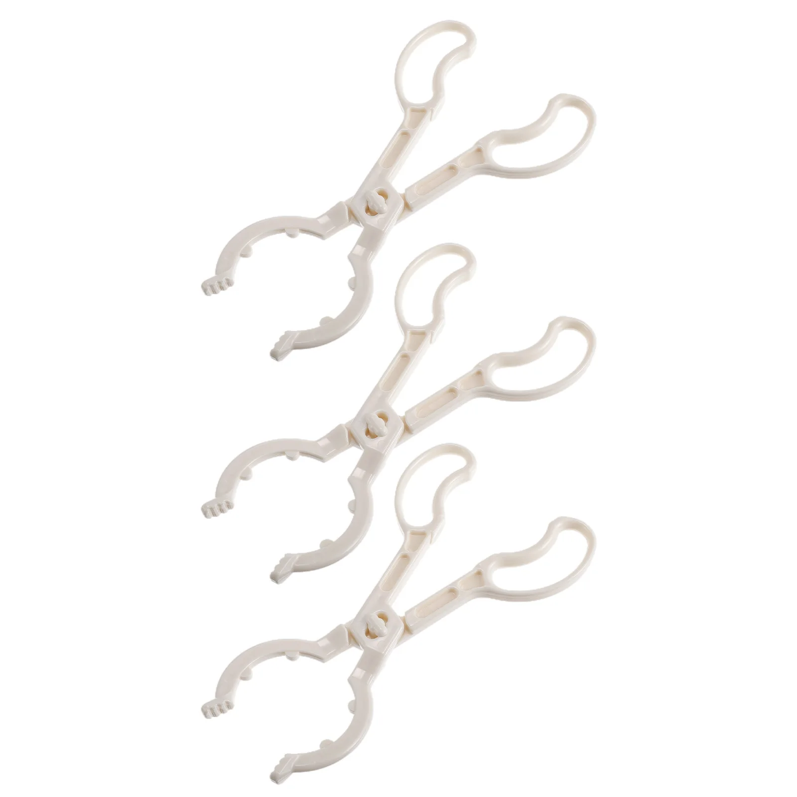 

3 Pcs Pacifier Clip Anti-Skid Bottle Clamp Infant Plastic High Temperature Resistance Holder White Baby