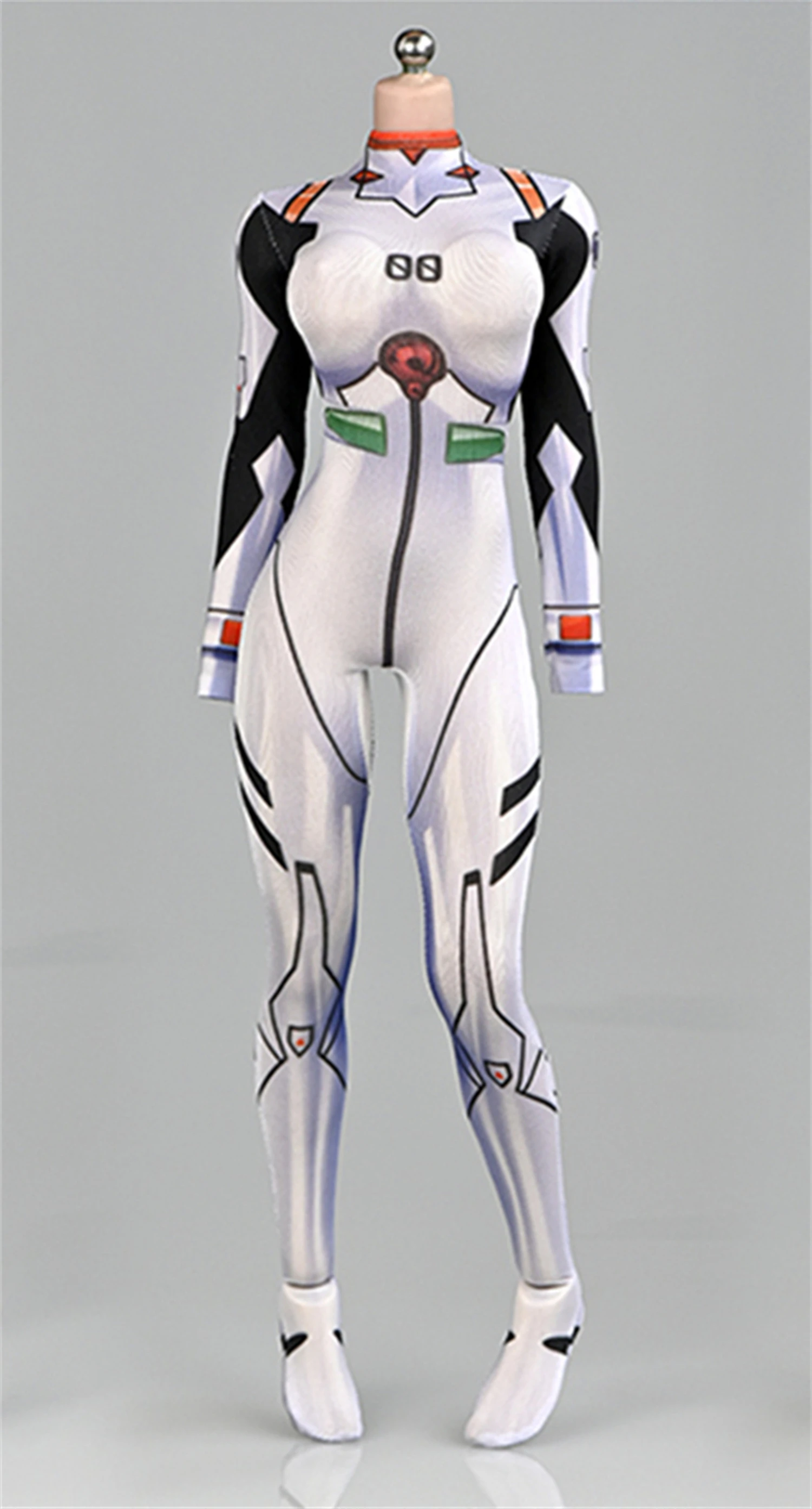 1/6 Scale White Jumpsuit Bodysuit Tights Fit for 12inches Female TBLeague Phicen Seamless Action Figure Body