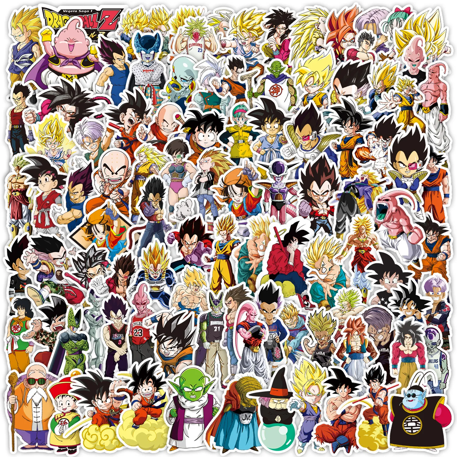 

50/100pcs Various Dragon Ball Cartoon Graffiti Stickers Waterproof Diy Decals For Phone Laptop Ipad Skateboard Thermos Decor