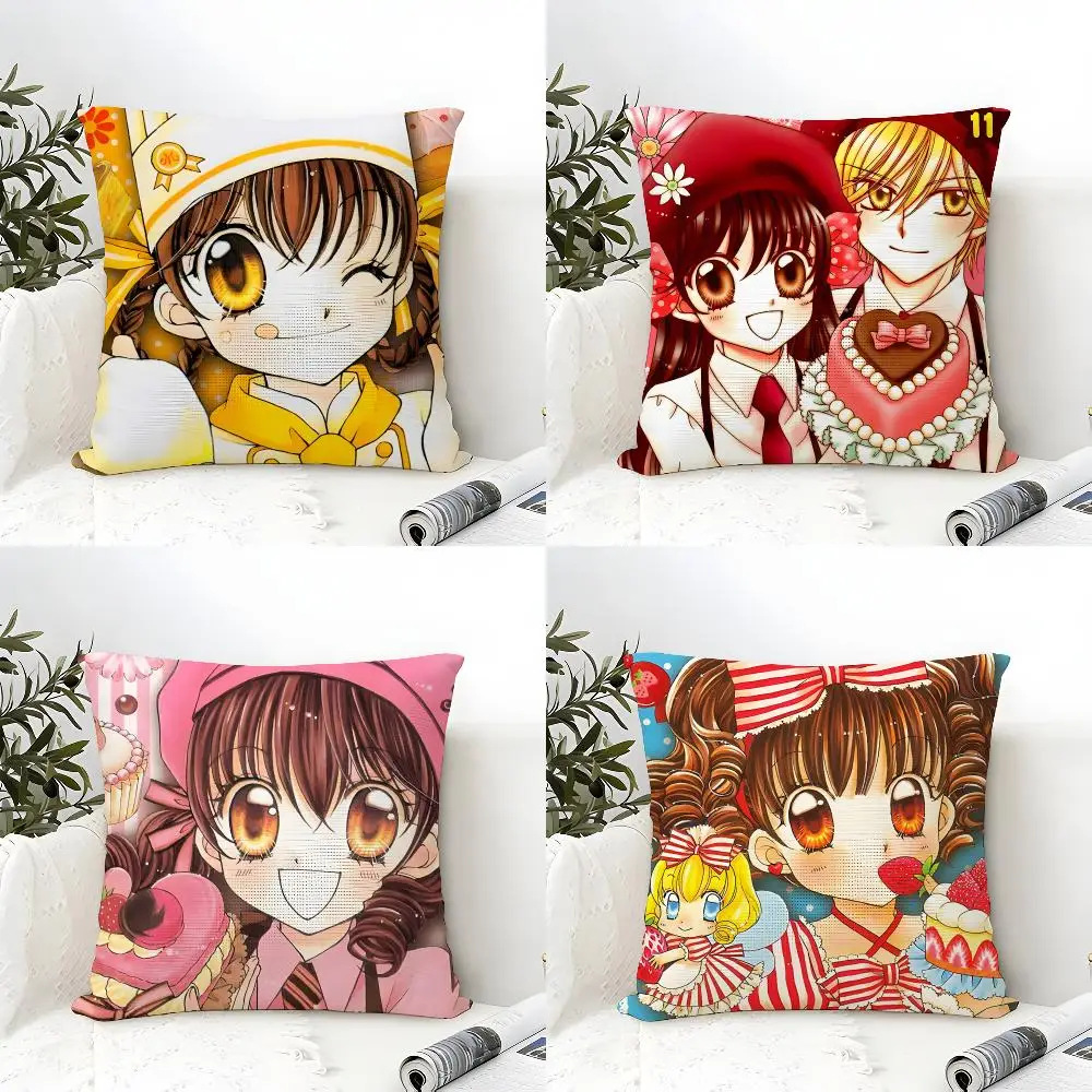 Pretty Anime Y-Yumeiro Patissiere Cushion Cover Organic Linen Square Pillow Case Durable Non-Allergenic And Kind To Skin