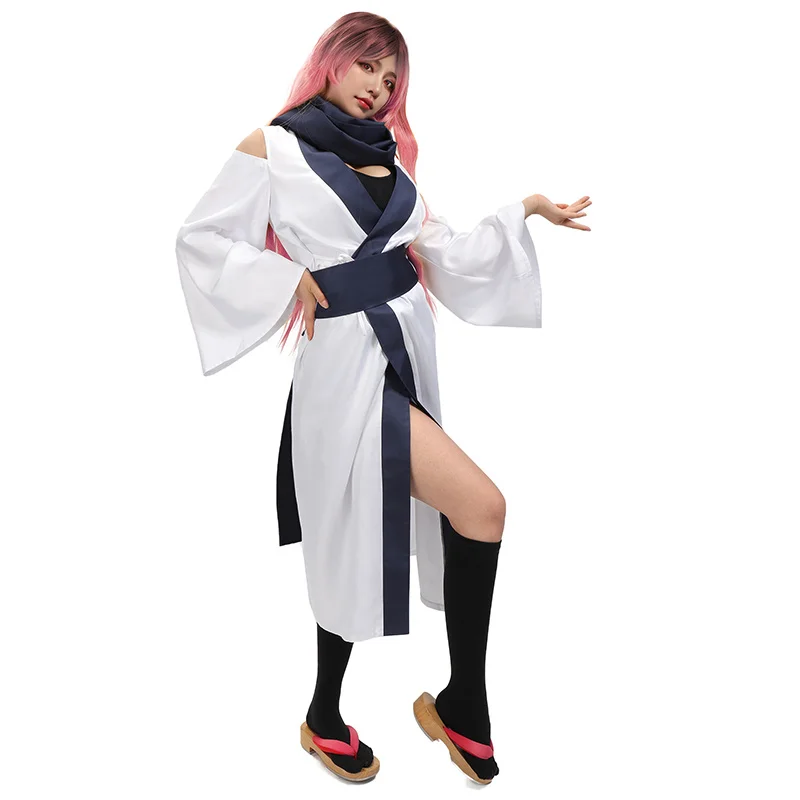 

WENAM Ryomen Sukuna Women Cosplay Costume Set Adult US Size Robe and Scarf Kimono Outfit Halloween Anime Comic Clothing JK Role