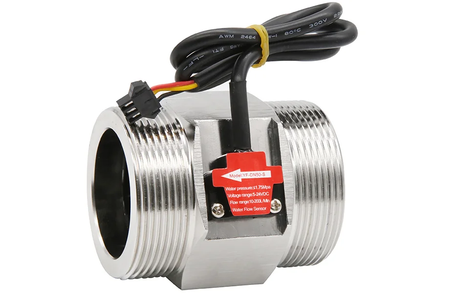 1/2" 3/4" 1'' 1-1/4'' 1-1/2'' 2 Inch Stainless Steel Hall Flow Sensor Water Flow Sensor Flowmeter Control Liquid Sensor Switch