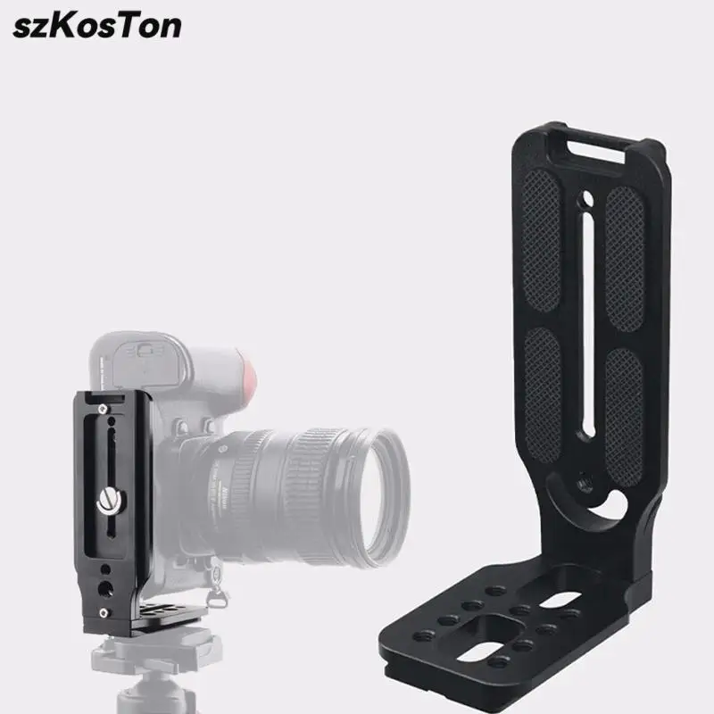 Universal Camera L Bracket Quick Release L Plate 1/4 Inch Screw Swiss Vertical Video Compatible for Nikon Canon Sony Fuji